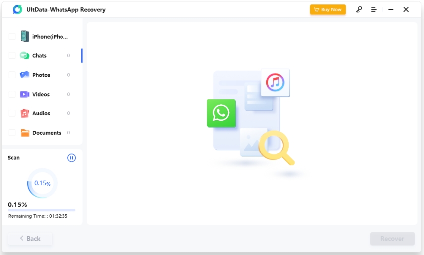 click on the recover icon
