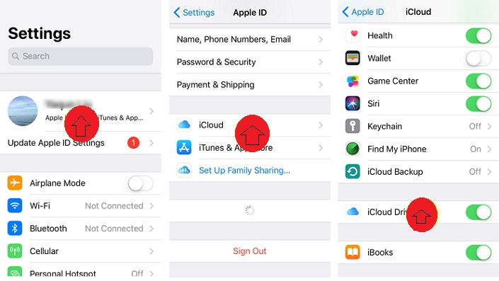 icloud drive on iphone