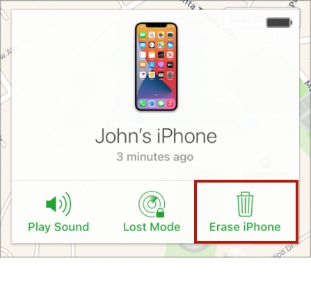 Effacer l'iPhone indisponible via iCloud
