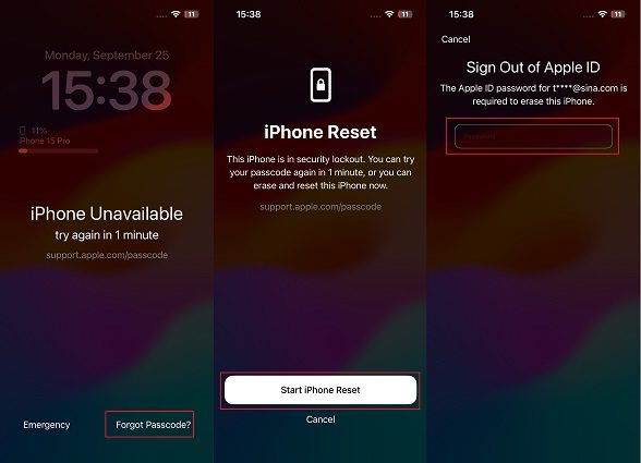 iphone şifremi unuttum bilgisayarsız