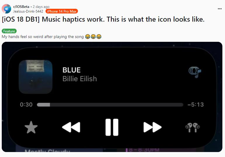 ios 18 music haptics not working