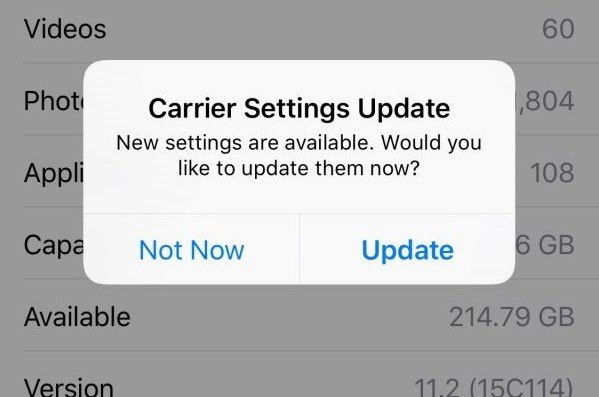 update carrier