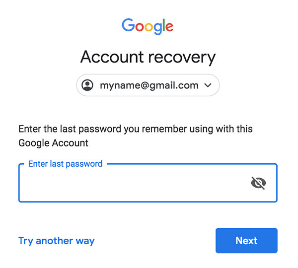 select recovery method