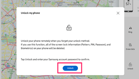 unlock forgot pattern lock android