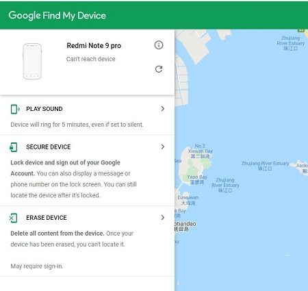 google find my device