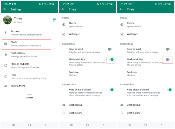 stop whatsapp saving photos android